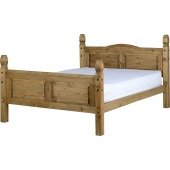 Corona 5' High End Bed Distressed Waxed Pine